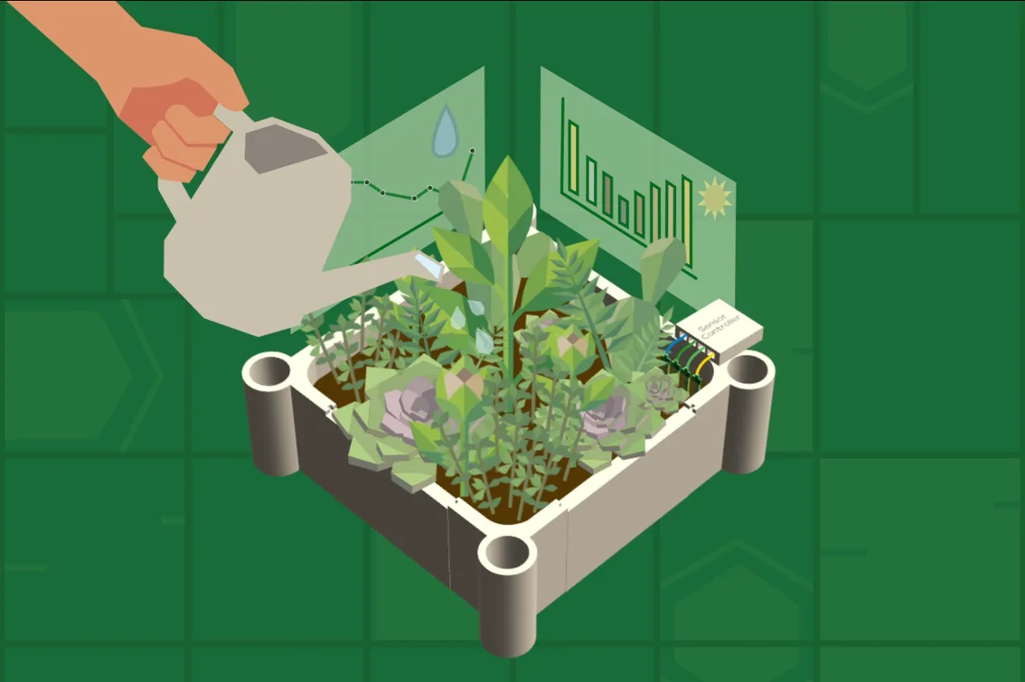 Open Green Mod frame: watering
